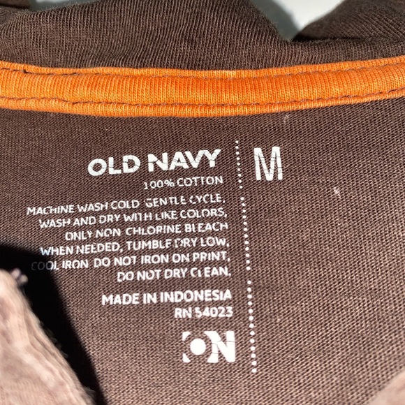 Old Navy Mens Brown and Orange Polo Shirt - Picture 3 of 3